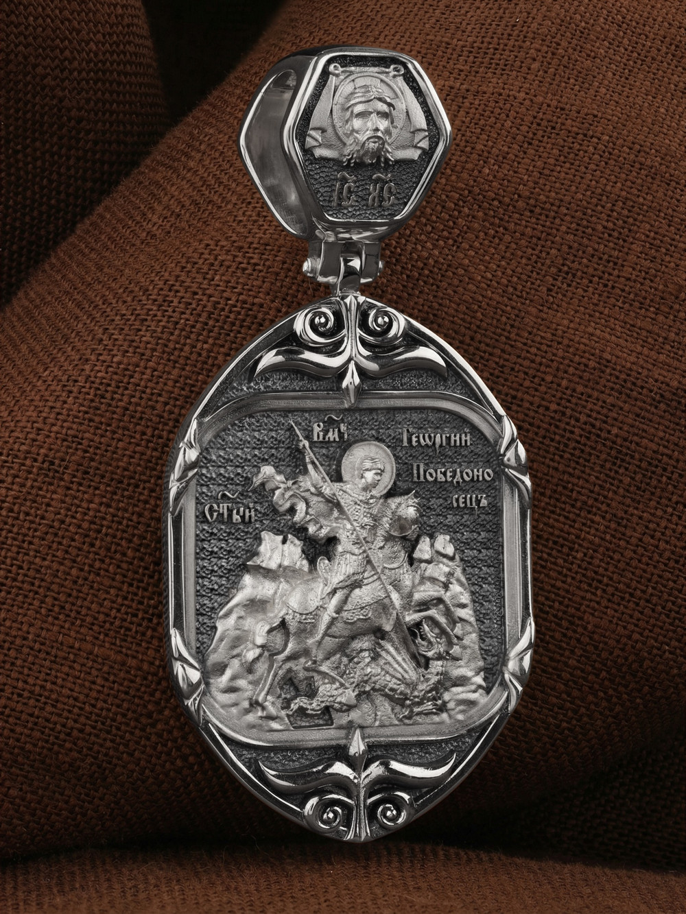 Нательная икона из белого золота 585 пробы