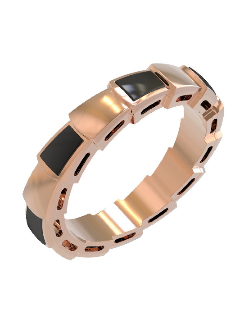 Кольцо из золота c ониксом