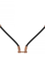 Гайтан из золота c кожаным шнурком