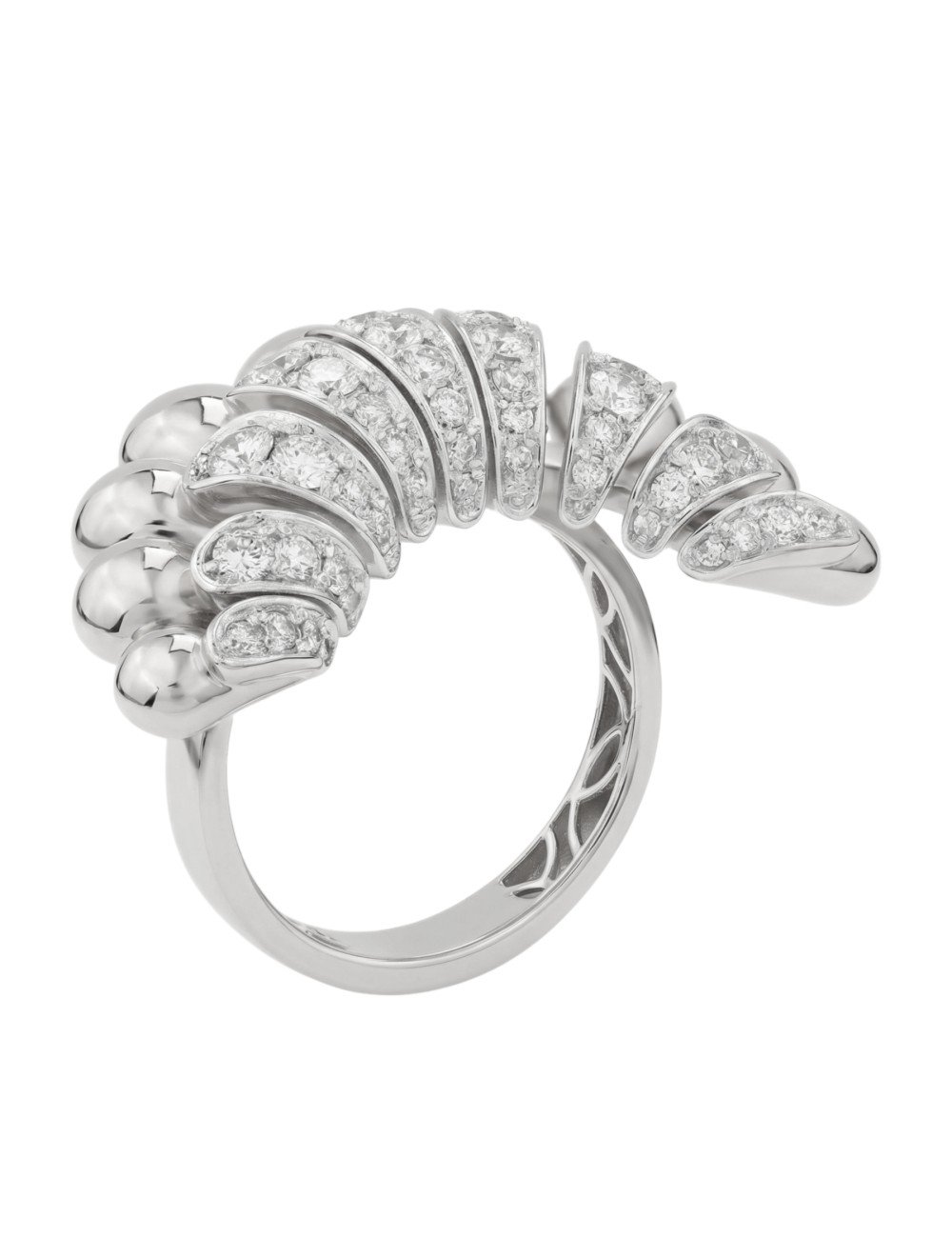 Кольцо из белого золота c бриллиантами