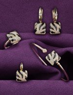 Серьги из лимонного золота c эмалью и бриллиантами