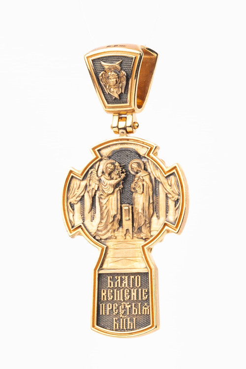 Крест из красного золота 585 пробы