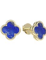 Серьги из лимонного золота c лазуритом