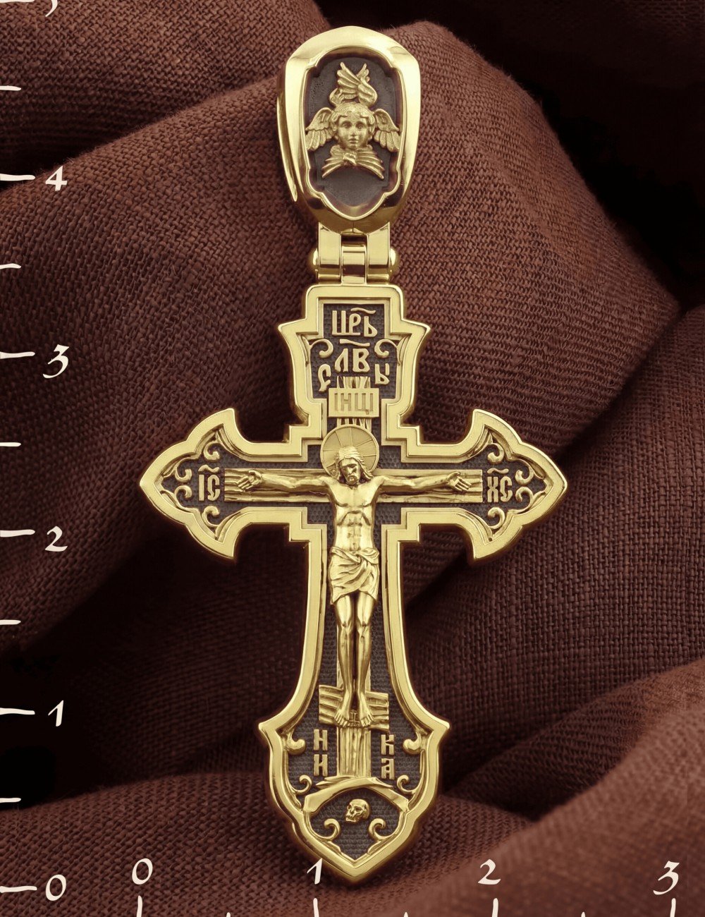 Крест из лимонного золота