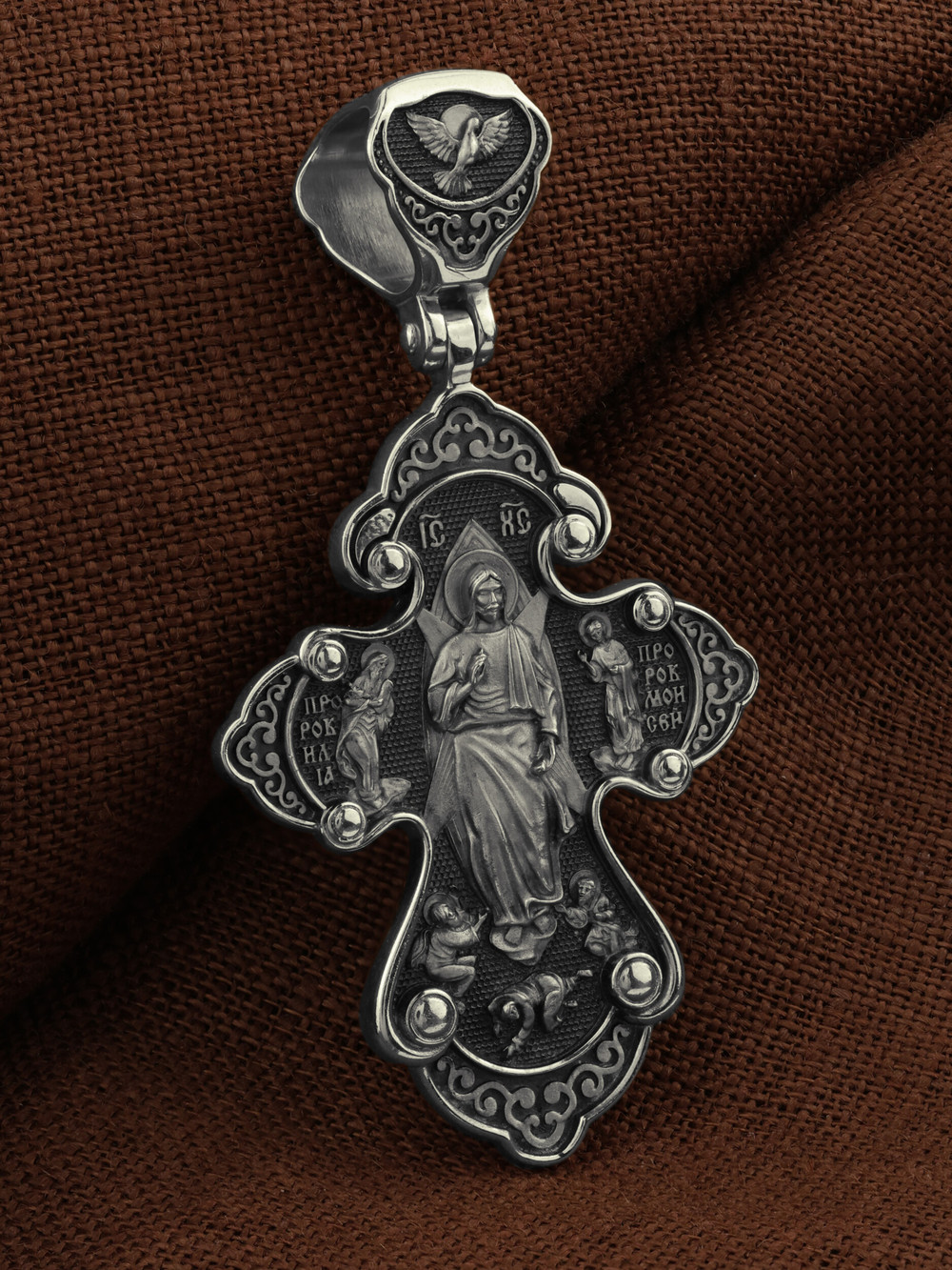 Крест из белого золота 585 пробы