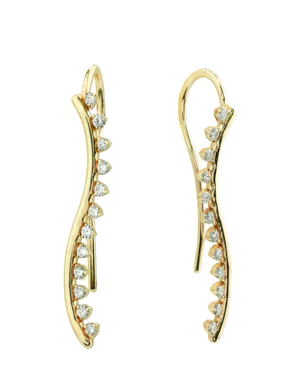 Серьги из лимонного золота c бриллиантами