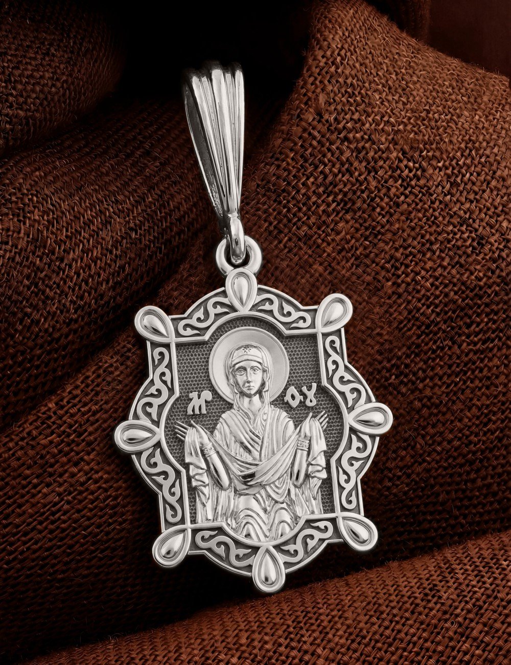 Образок из белого золота 585 пробы
