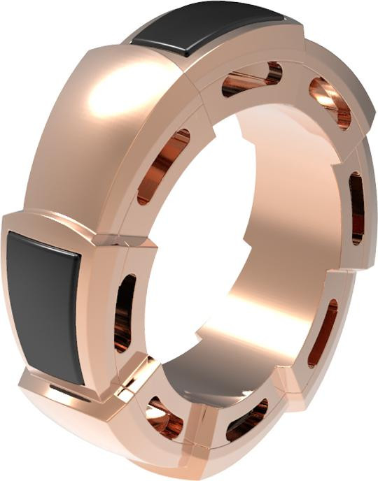 Подвеска из красного золота 585 пробы c ониксом