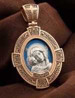 Образок из золота c эмалью