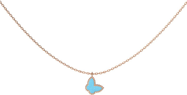 Колье из красного золота 585 пробы c бирюзой