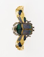 Браслет из лимонного золота c эмалью, фианитом, турмалином и эмалью