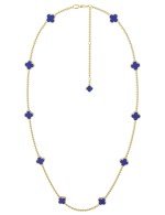 Колье из лимонного золота c лазуритом