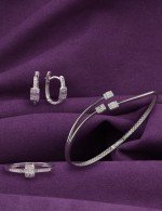 Серьги из белого золота c бриллиантами