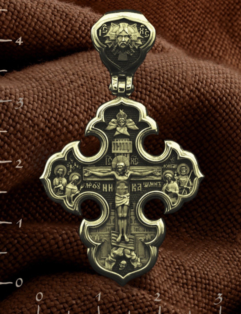 Крест из лимонного золота