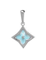 Подвеска из белого золота c бирюзой