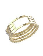 Кольцо из лимонного золота c бриллиантами