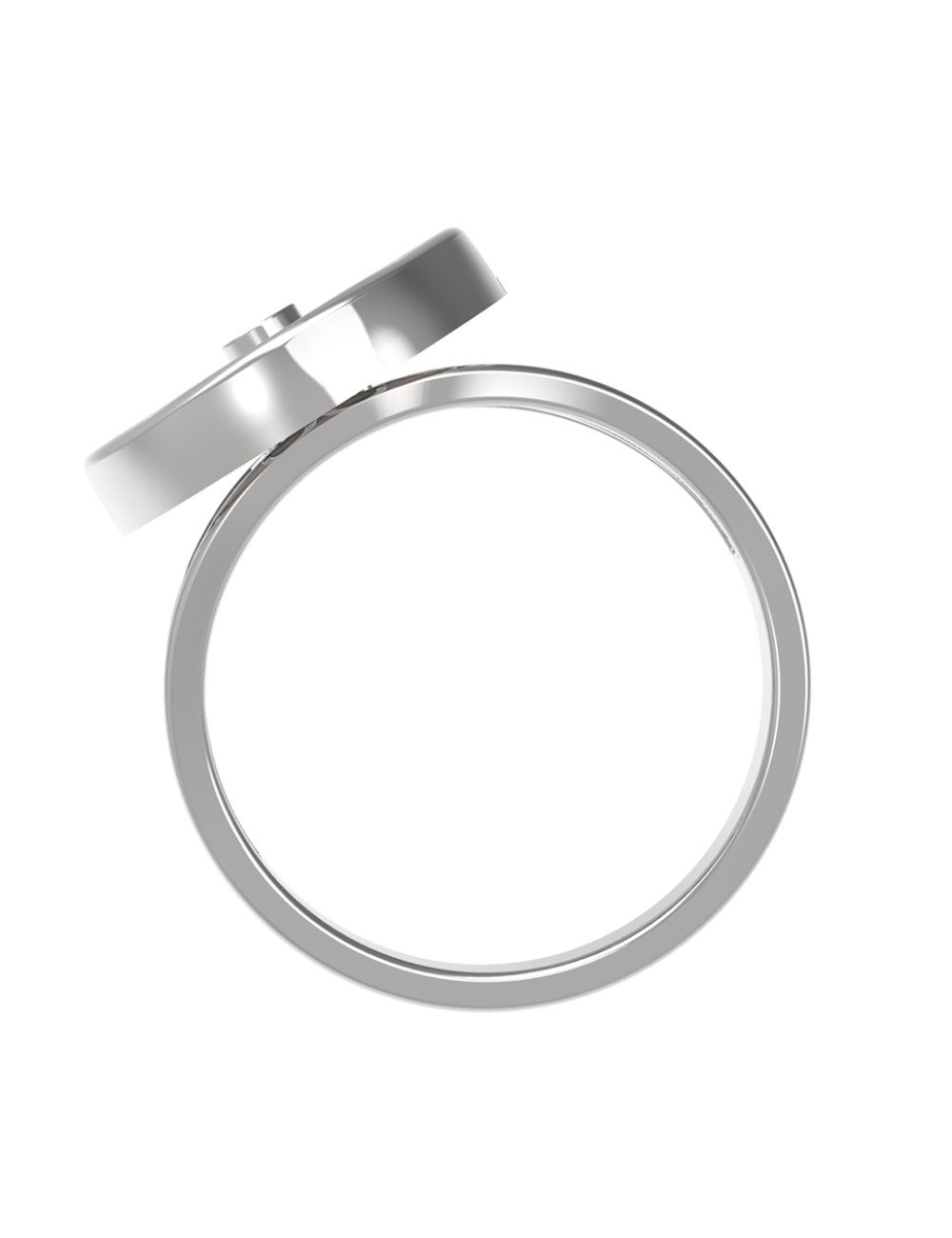 Кольцо из белого золота c бриллиантами и бирюзой