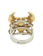 Кольцо из лимонного золота c эмалью