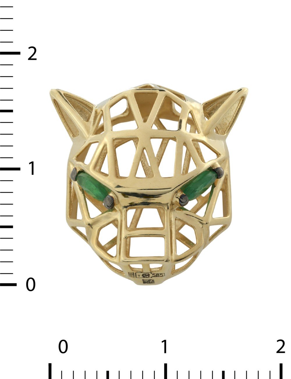 Подвеска из лимонного золота c изумрудом