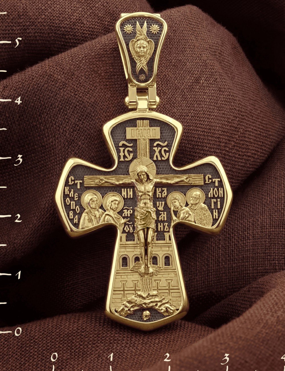 Крест из лимонного золота