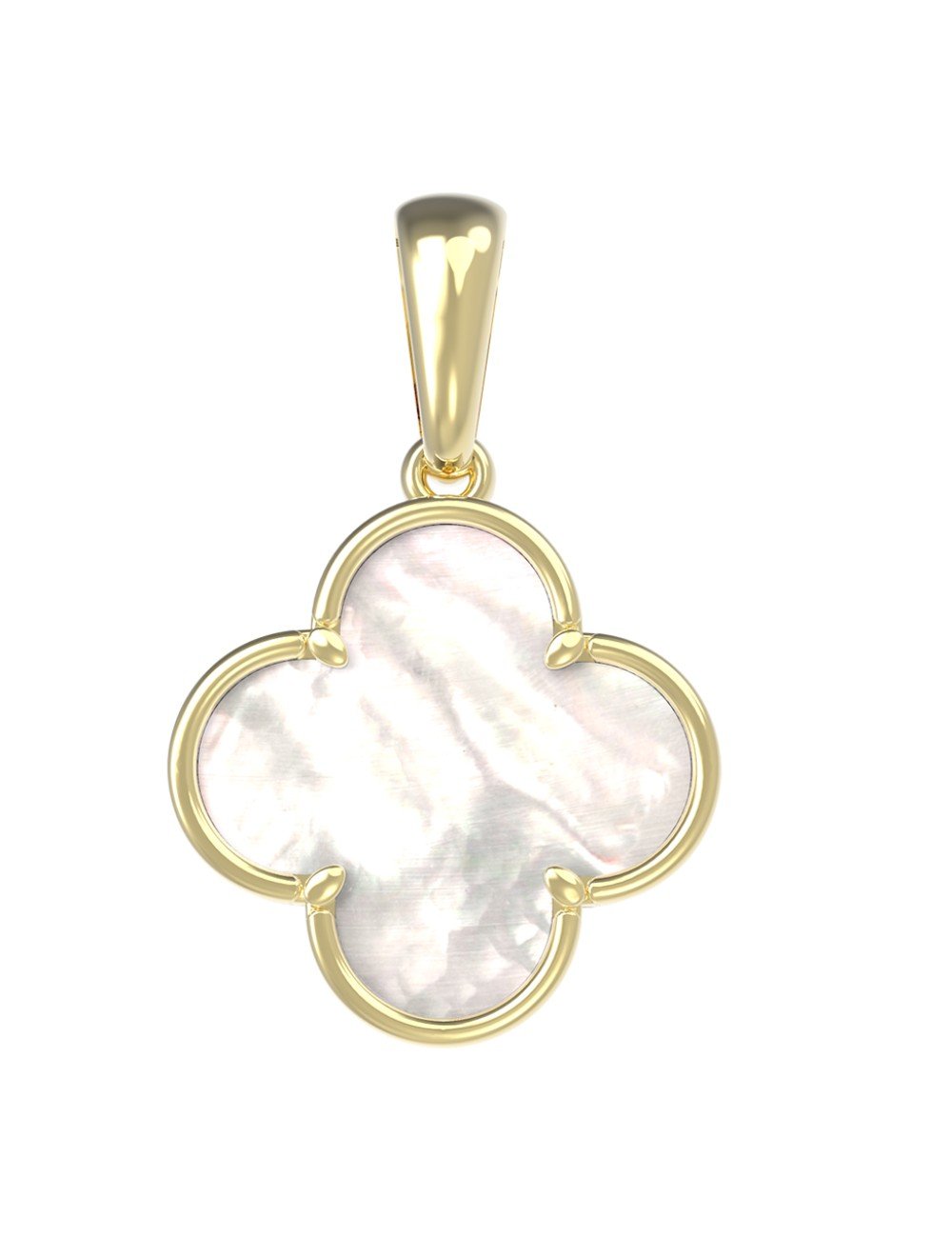 Подвеска из лимонного золота c перламутром