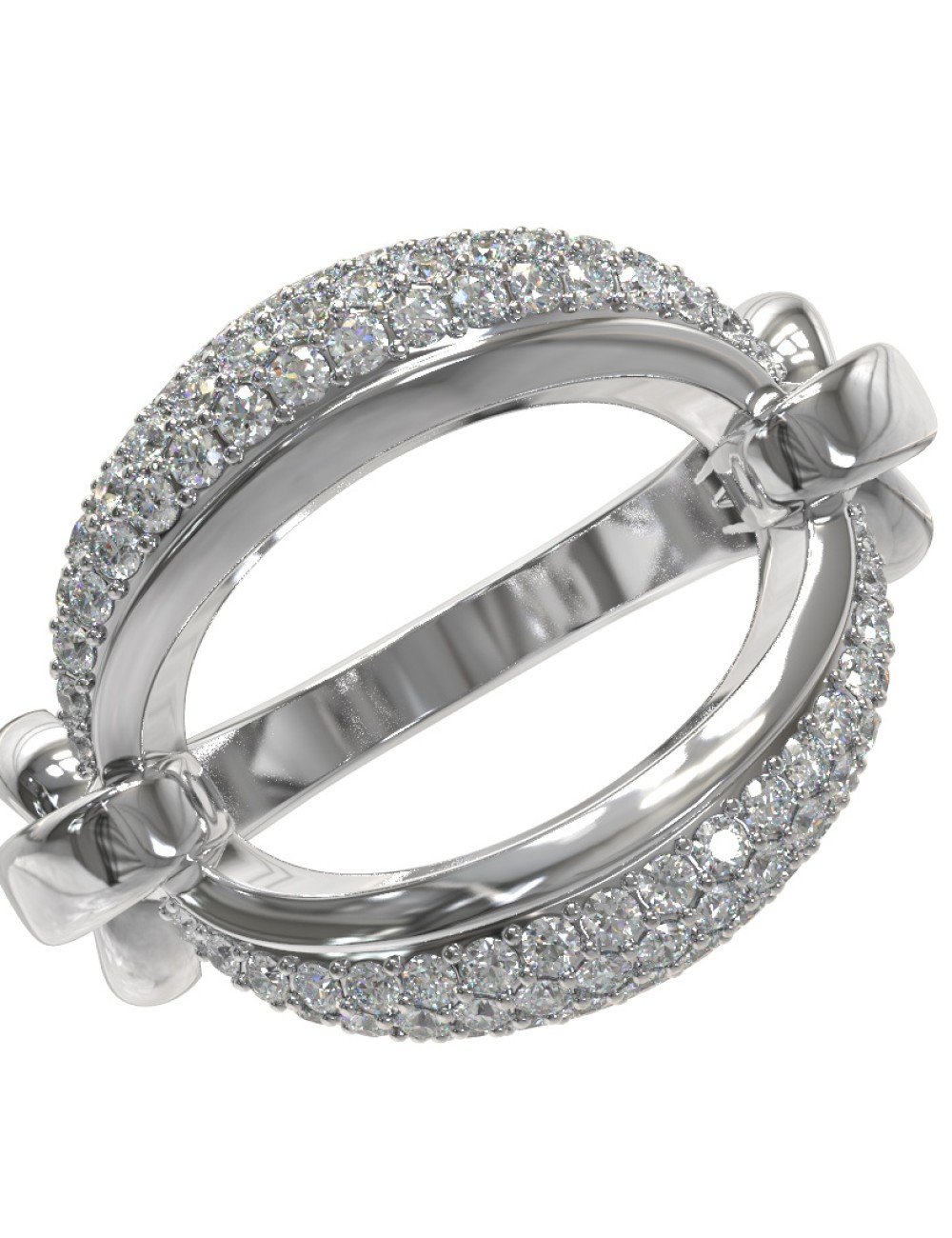 Кольцо из белого золота c бриллиантами