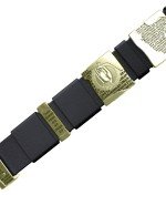 Браслет из зелёного золота c кожаным шнурком