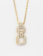 Колье из лимонного золота c бриллиантами