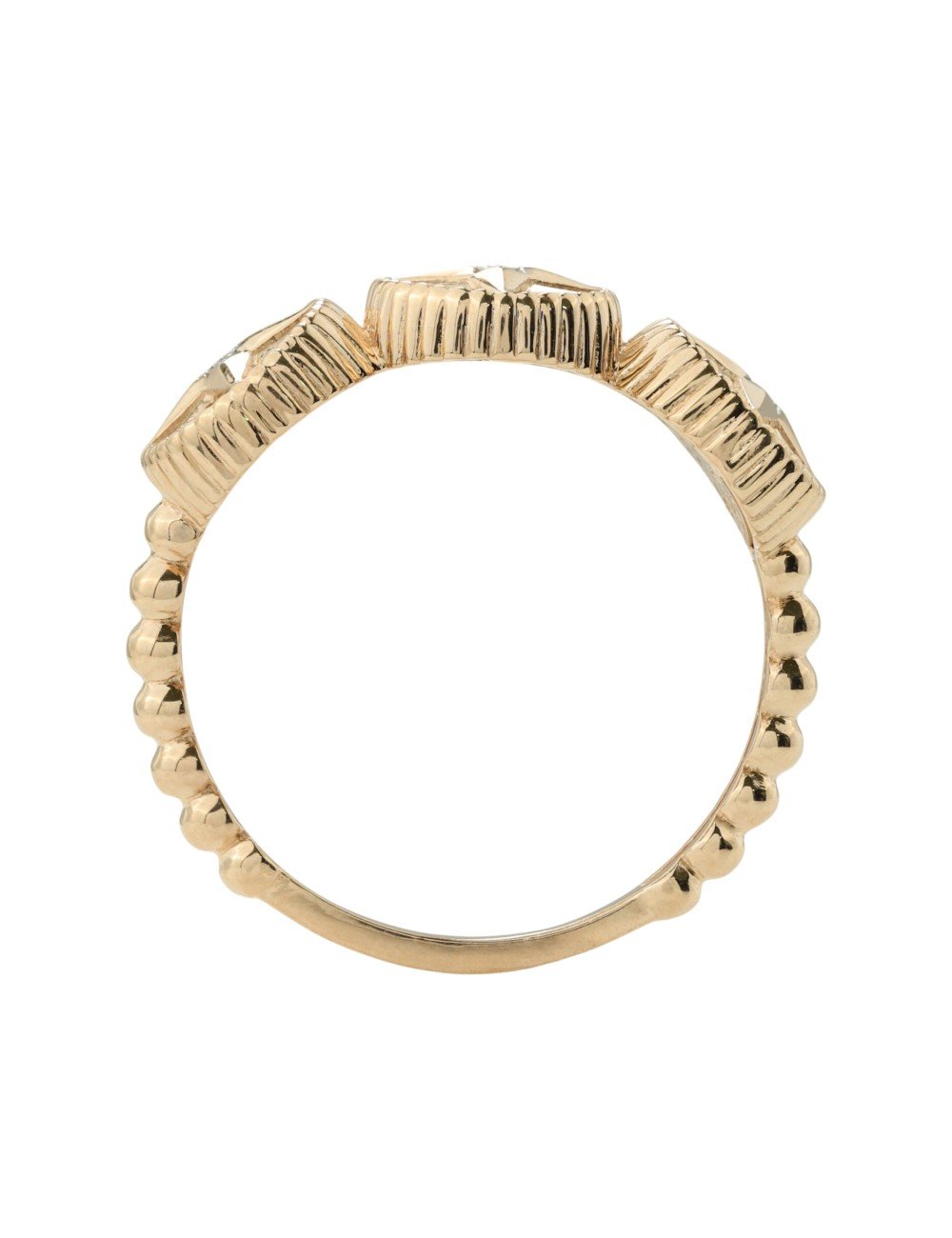 Кольцо из золота c бриллиантами, ониксом и перламутром