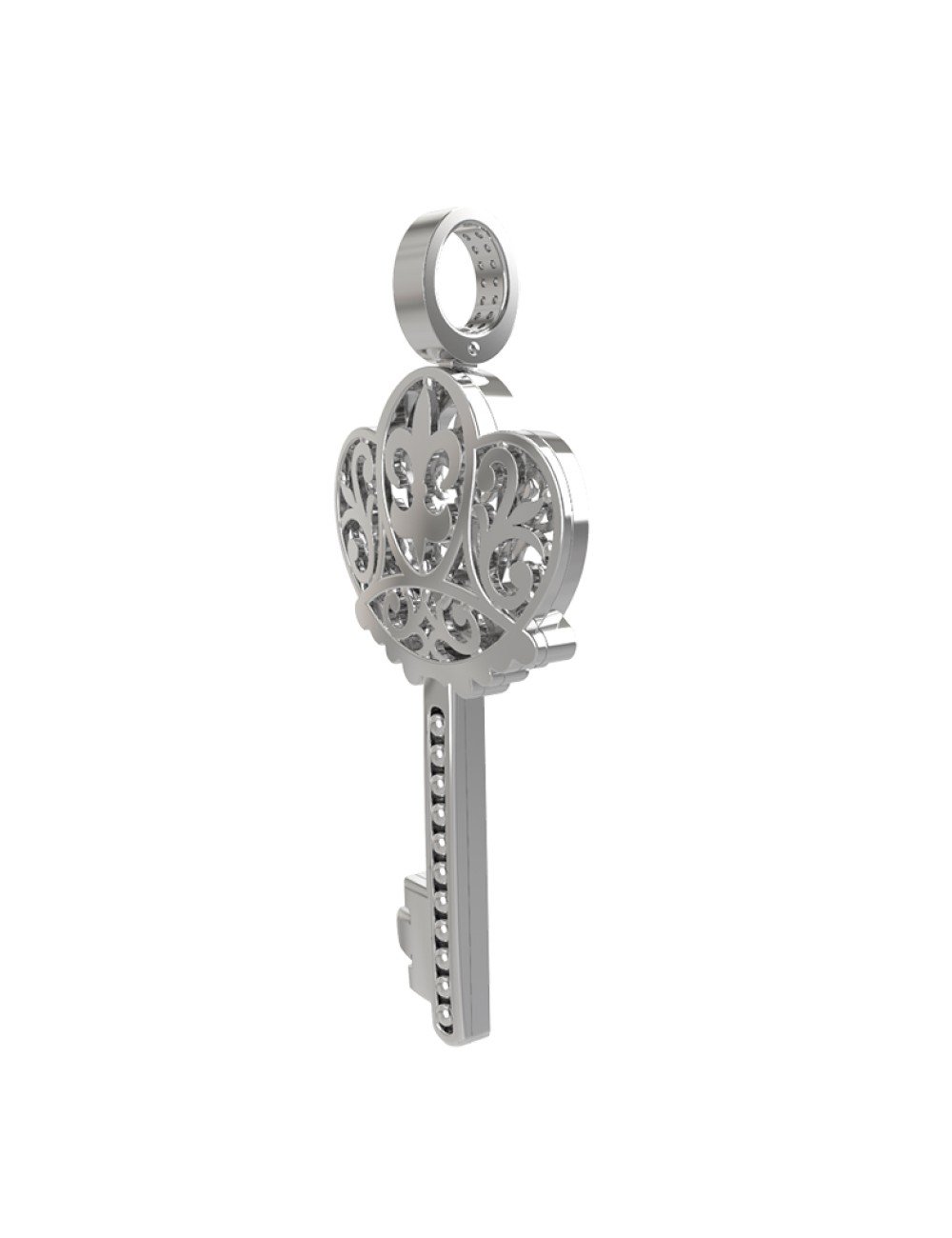 Подвеска из белого золота c бриллиантами