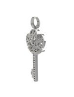 Подвеска из белого золота c бриллиантами