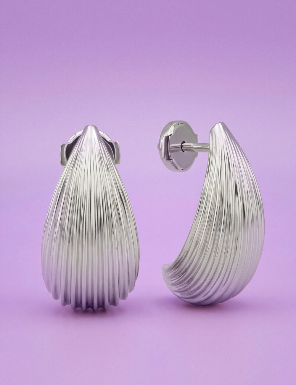 Серьги из белого золота 585 пробы