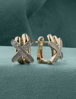 Серьги из золота c бриллиантами