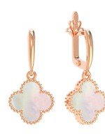 Серьги из золота c перламутром