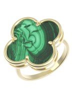 Кольцо из лимонного золота c малахитом