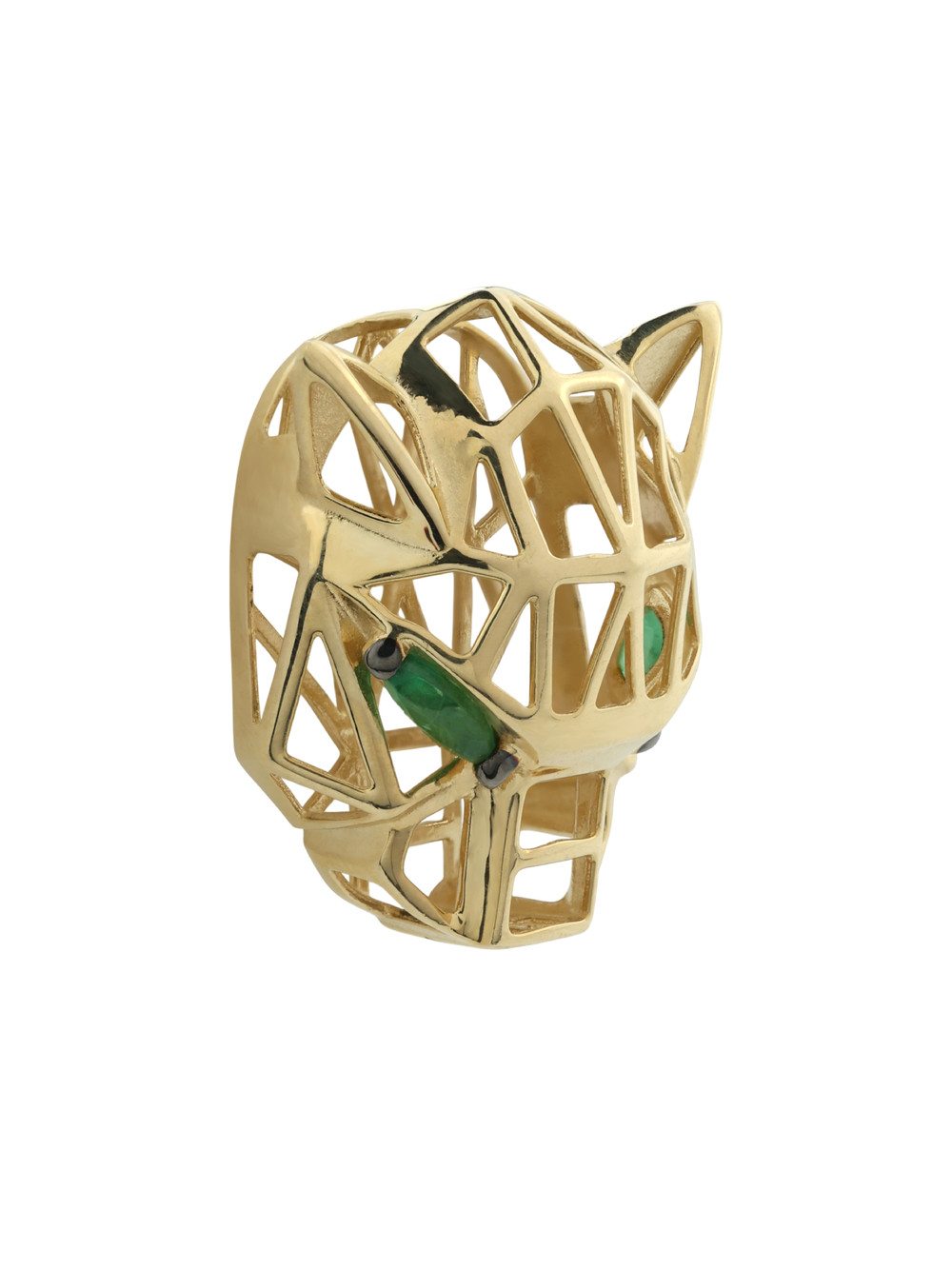 Подвеска из лимонного золота 585 пробы c изумрудом