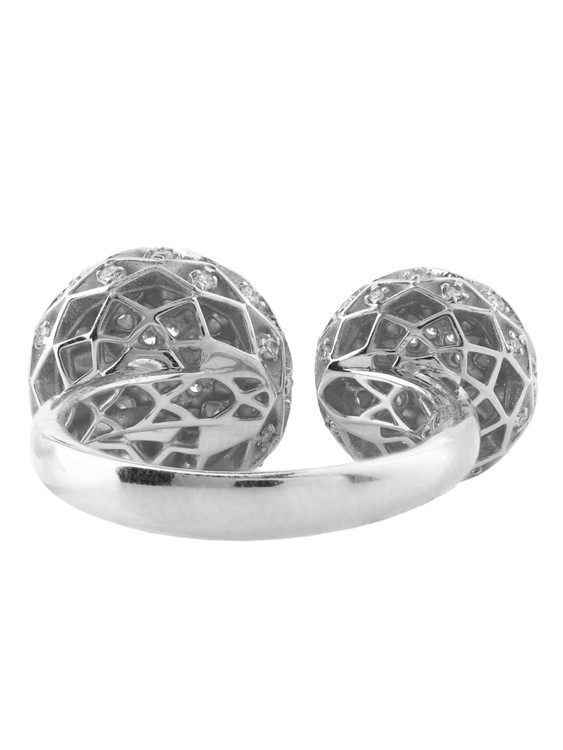 Кольцо из белого золота 585 пробы c бриллиантами