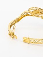 Браслет из лимонного золота c эмалью, фианитом, турмалином и эмалью