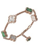 Браслет из золота c малахитом и перламутром