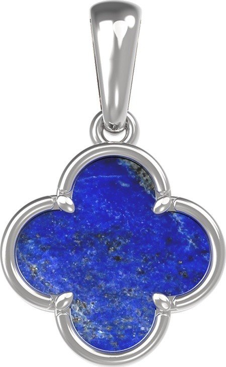 Подвеска из белого золота c лазуритом