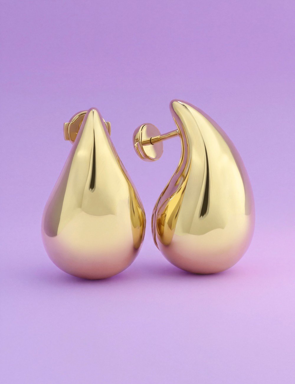 Серьги из лимонного золота 585 пробы