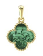 Подвеска из лимонного золота c малахитом