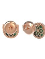 Серьги из золота c малахитом