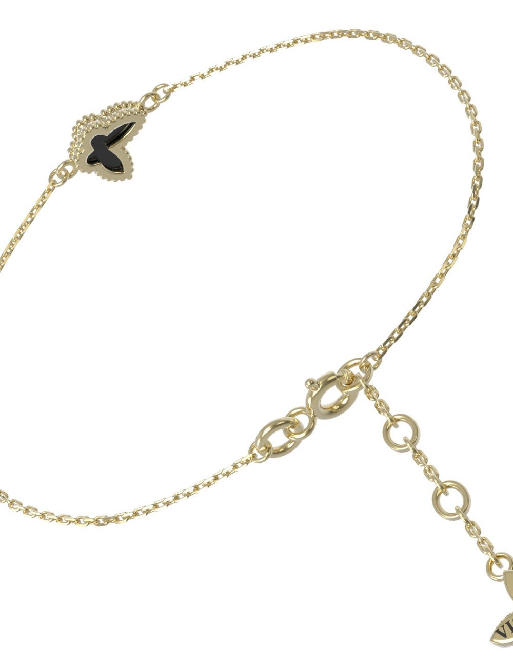 Браслет из лимонного золота c ониксом