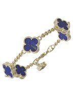 Браслет из лимонного золота c лазуритом