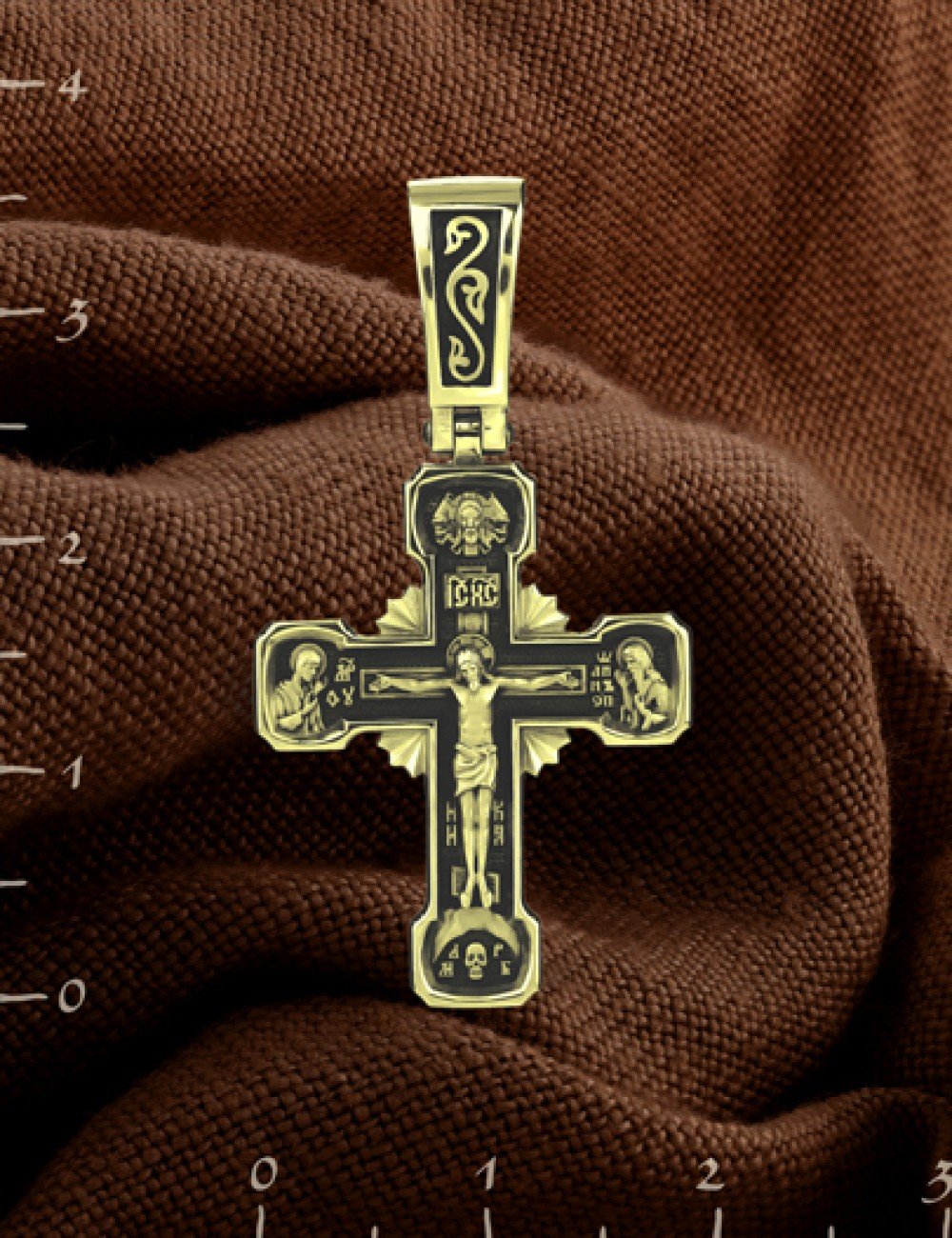 Крест из лимонного золота