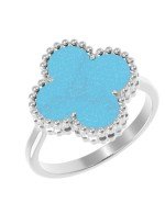 Кольцо из белого золота c бирюзой