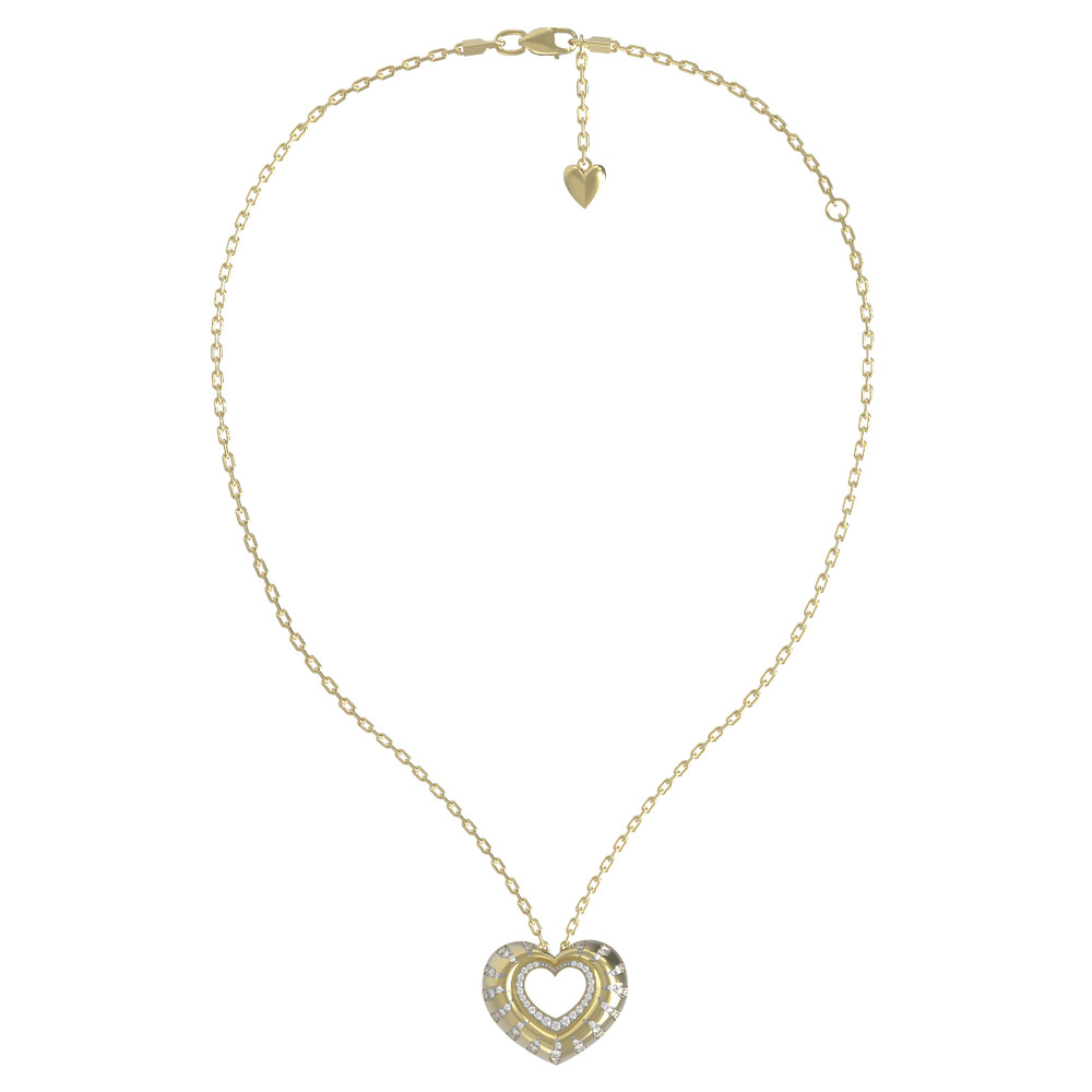 Колье из лимонного золота 585 пробы c бриллиантами