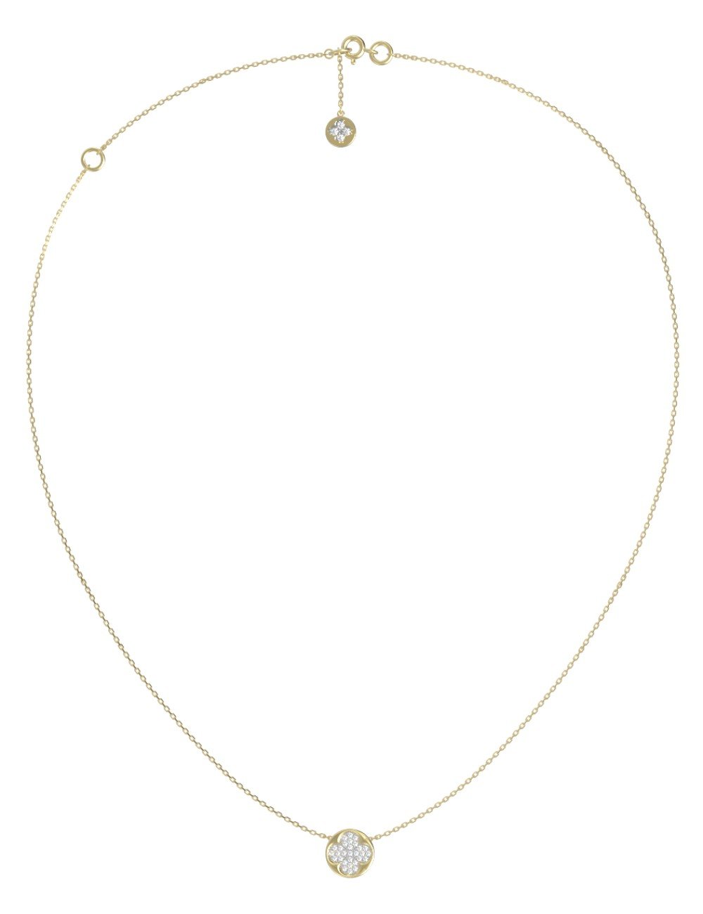 Колье из лимонного золота c бриллиантами