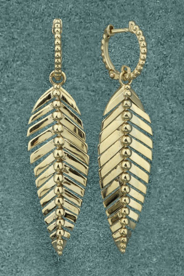 Серьги из лимонного золота